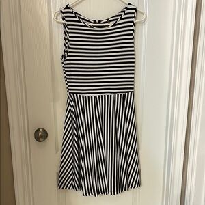 Black and White Striped Women’s Dress